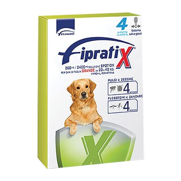 Antiparassitario Fipratix Cane Formevet 40 pipette 4 20 kg - 2