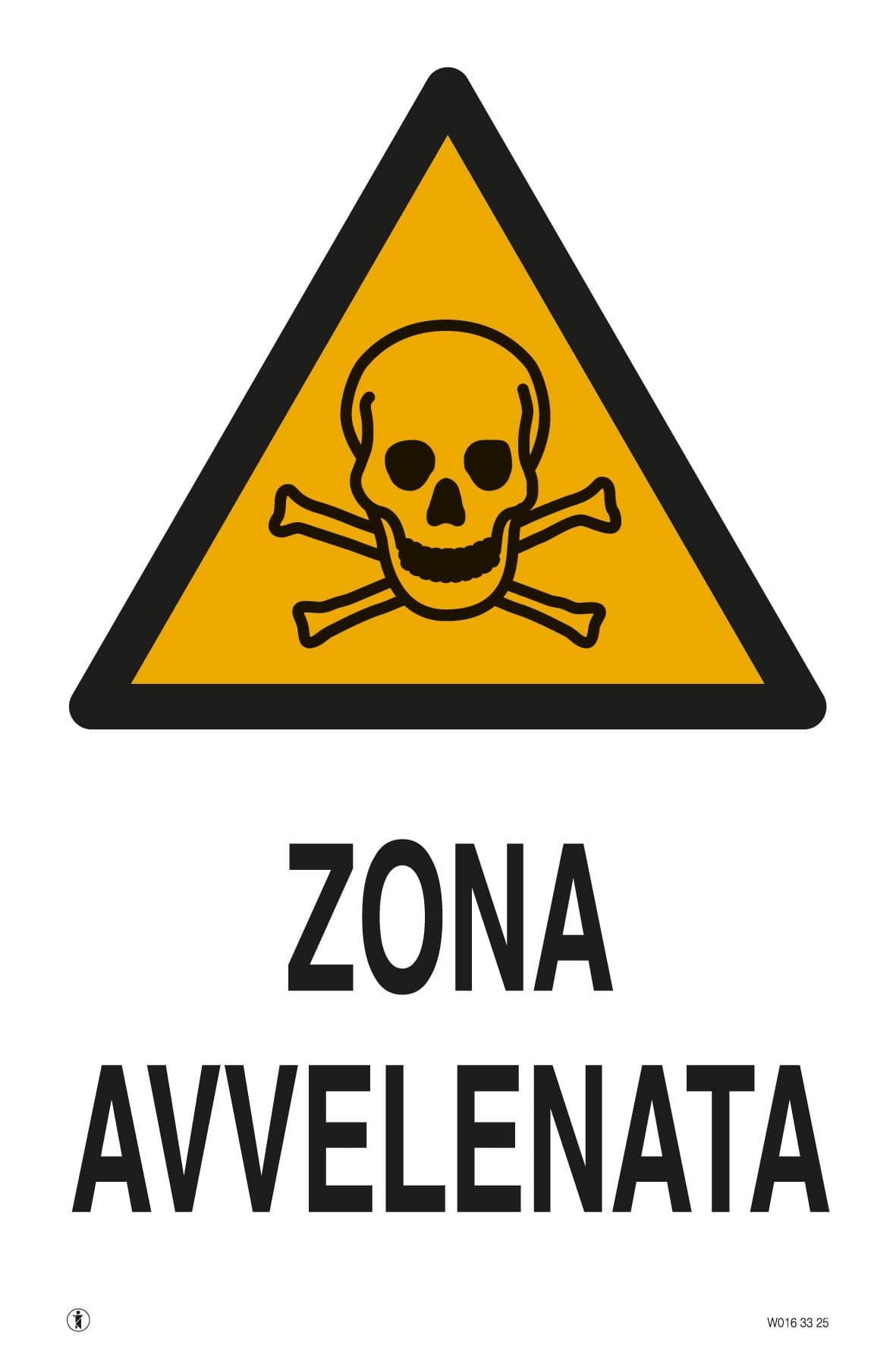 Cartello Segnaletico Zona Avvelenata Cm 20 x 30 10 Pezzi - 2