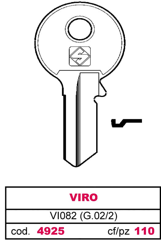 Chiave Asc VI082 (g.vac 2) Viro 20 Pezzi Silca - 2