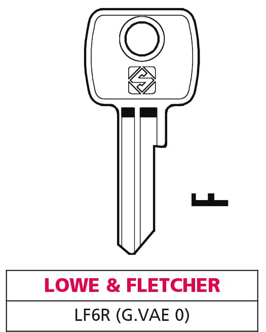 Chiave Ottone LF6R (g. Vae 0) Lowe & Fletcher 10 Pezzi Silca - 2