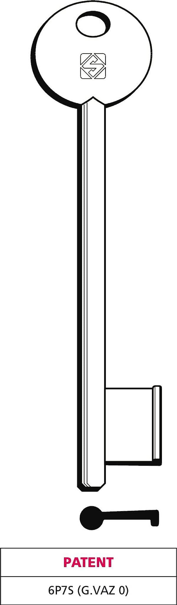 Chiave a Mappa 6P7S (g. Vaz 0) Patent 5 Pezzi Silca - 2
