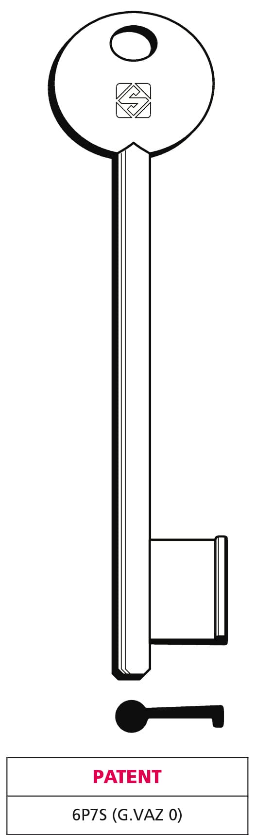 Chiave a Mappa 6P7S (g. Vaz 0) Patent 5 Pezzi Silca - 2