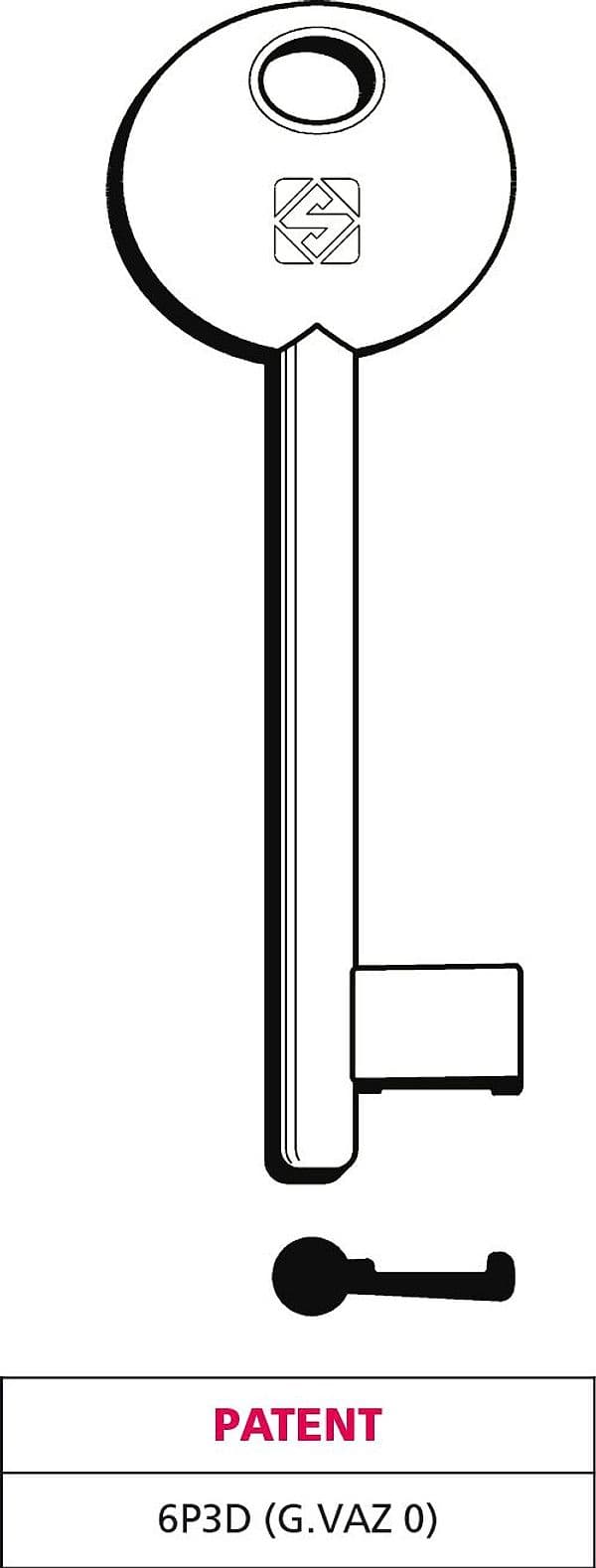Chiave a Mappa 6P3D (g. Vaz 0) Patent 5 Pezzi Silca - 2