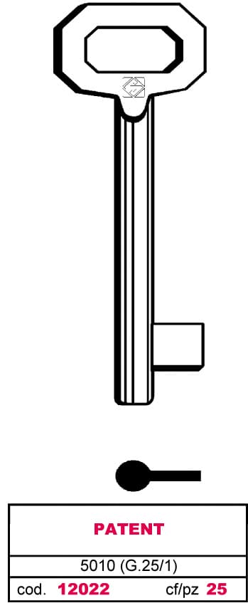 Chiave a Mappa 5010 (g. Vaz 1) Patent 5 Pezzi Silca - 2