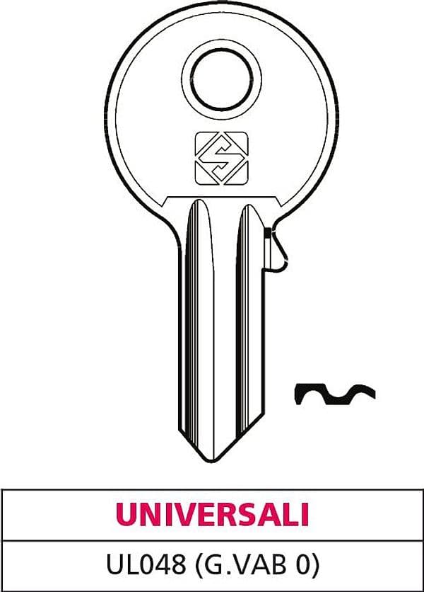 Chiave Asc UL048 (g. Vab 0) Universale 20 Pezzi Silca