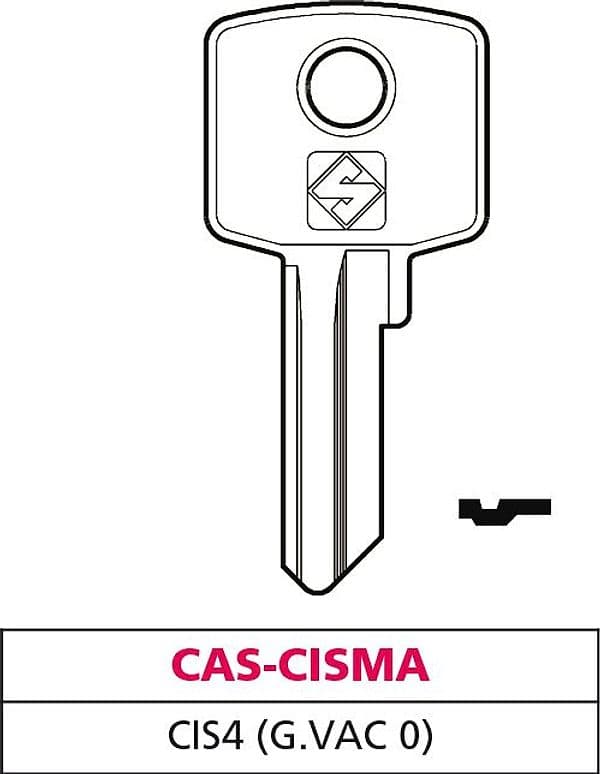 Chiave Asc CIS4 (g. Vac 0) Cas Cisma 20 Pezzi Silca