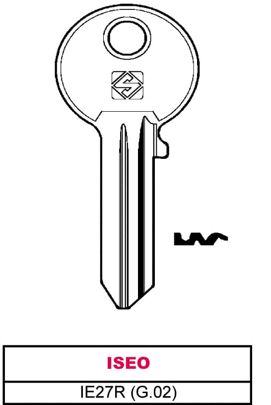 Chiave Asc IE27R (g.vac 0) Iseo 20 Pezzi Silca - 2