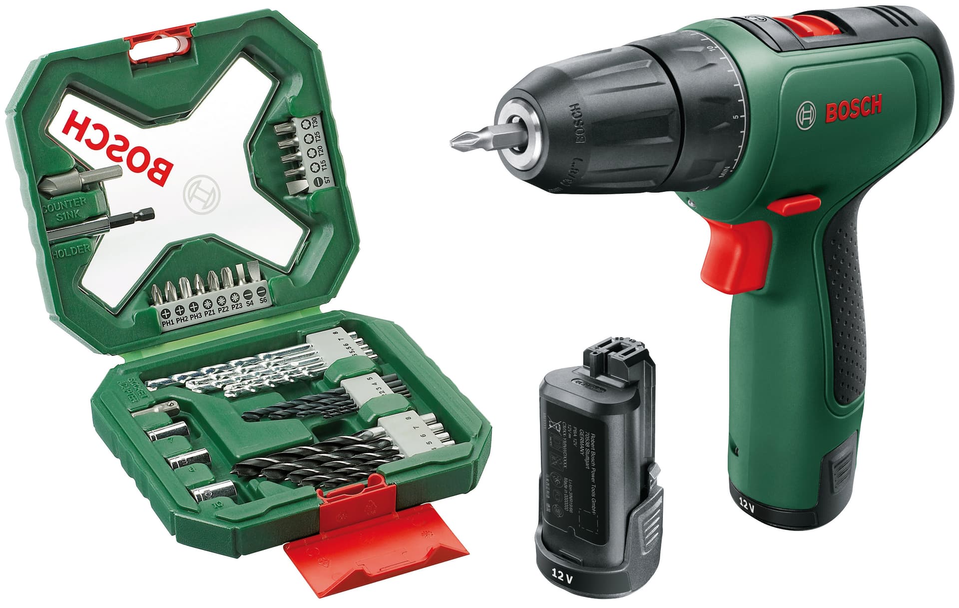 Trapano Avvitatore a Batteria EASYDRILL1200 12 V 2 BATT.1 5AH + X34 Bosch - 2