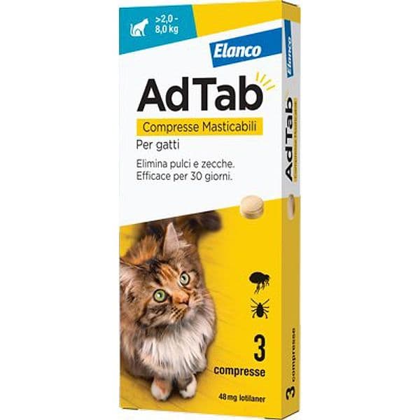 Antiparassitario Adtab Gatti Elanco 8 2 kg 3 Pezzi - 2