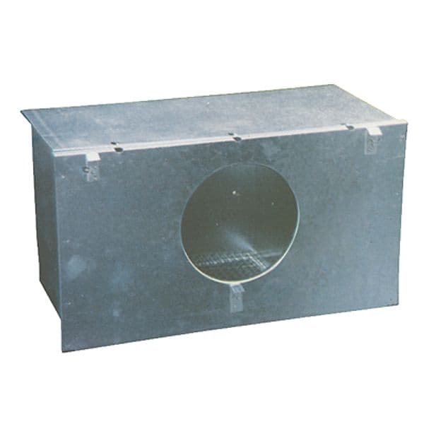 Nido Esterno per Gabbia Conigli Omz Acciaio Zinc H 45 x 24 cm 25 cm 2 Pezzi - 2