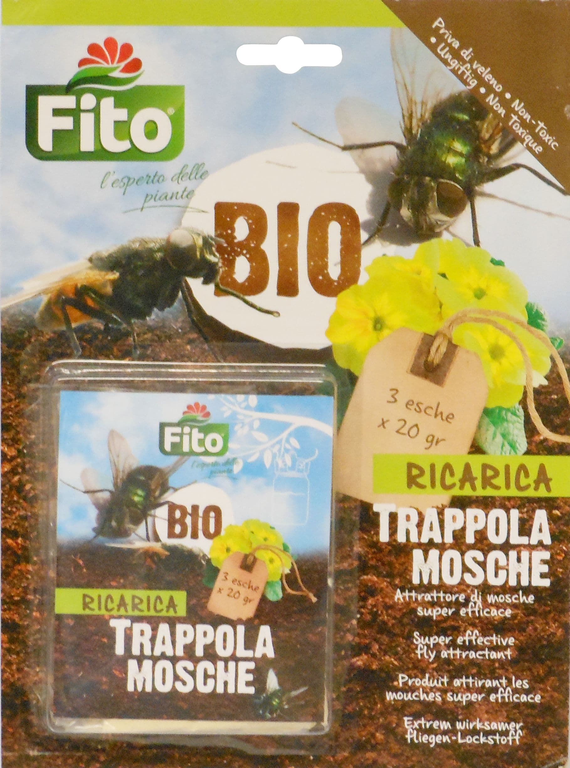 Ricarica Trappola per Mosche 3 Pezzi. 12 Confezioni Fito - 2