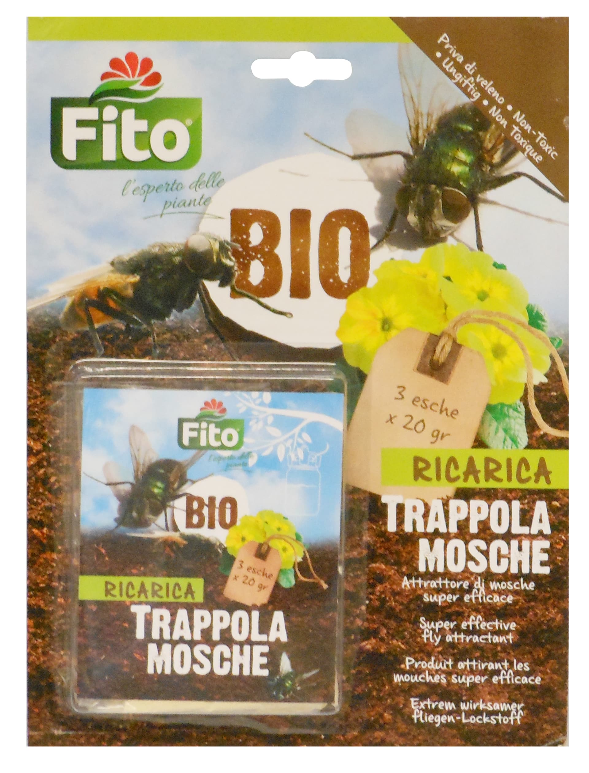Ricarica Trappola per Mosche 3 Pezzi. 12.00 Confezioni Fito - 2