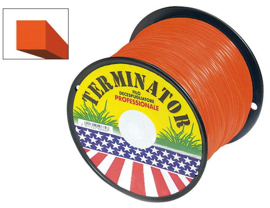 Filo Quadrato per Decespugliatore Terminator Colore Arancio Mm 3 3 x 190 M - 2