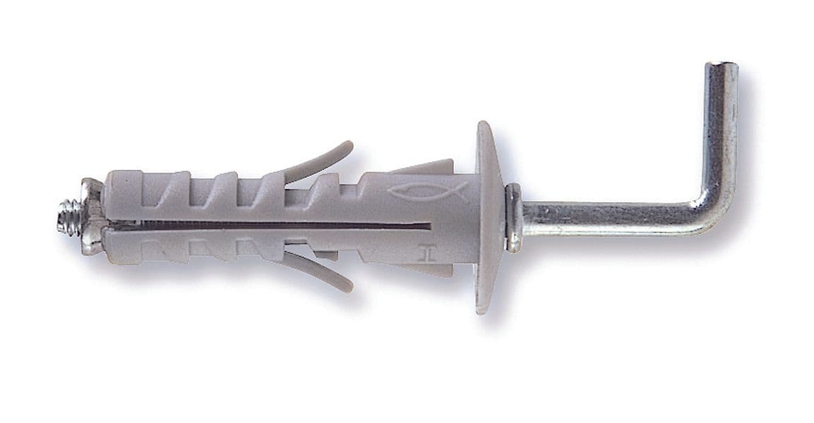 Tassello Sb 9 6 con Gancio Lungo 50 Pezzi. Mm 9 x 40 50 Pezzi Fischer - 2