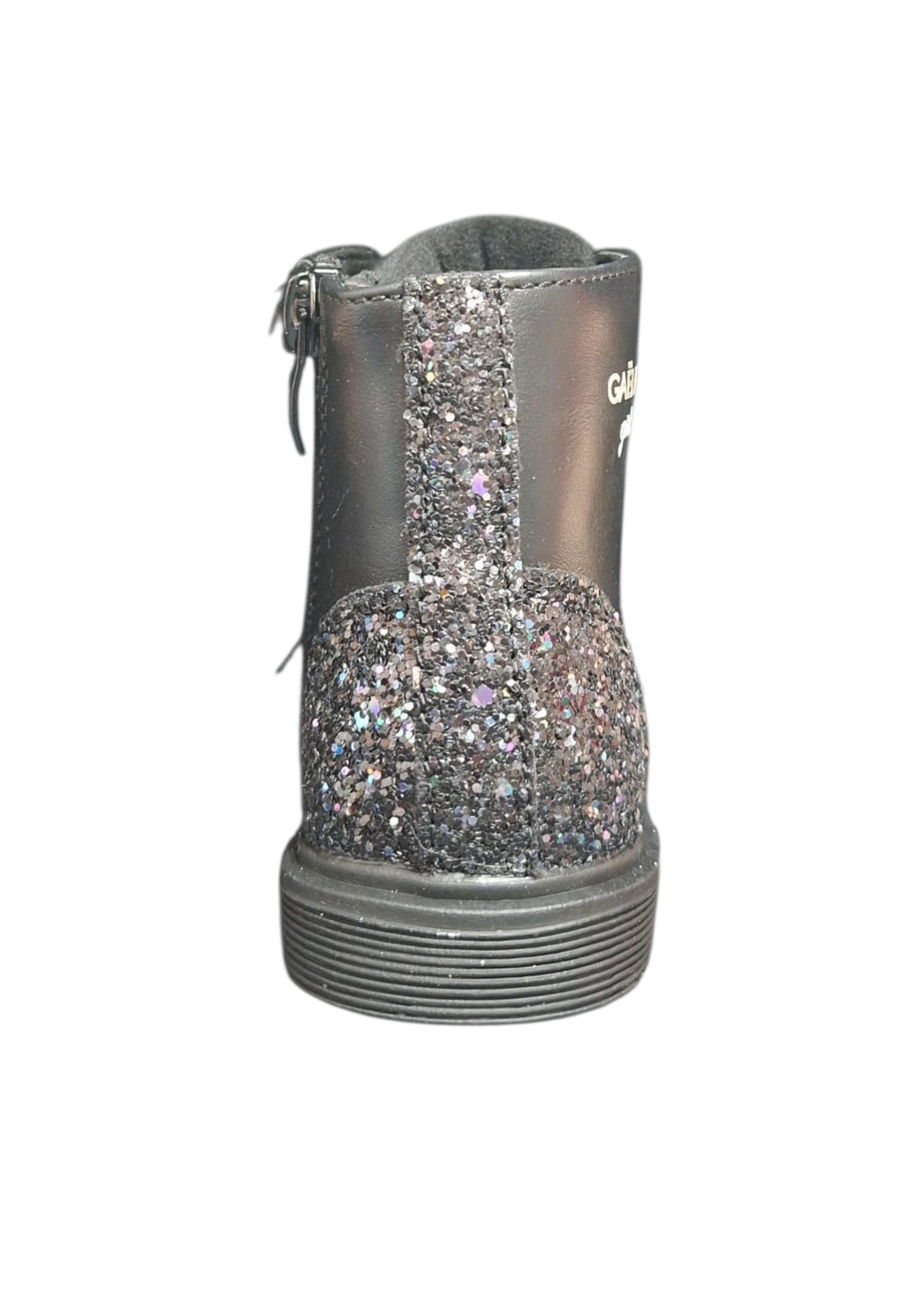 Anfibio bambina Gaelle nero glitter pelle zip laterale urban style in Ballerine Scarpetteria Gica - Trani, commercioVirtuoso.it
