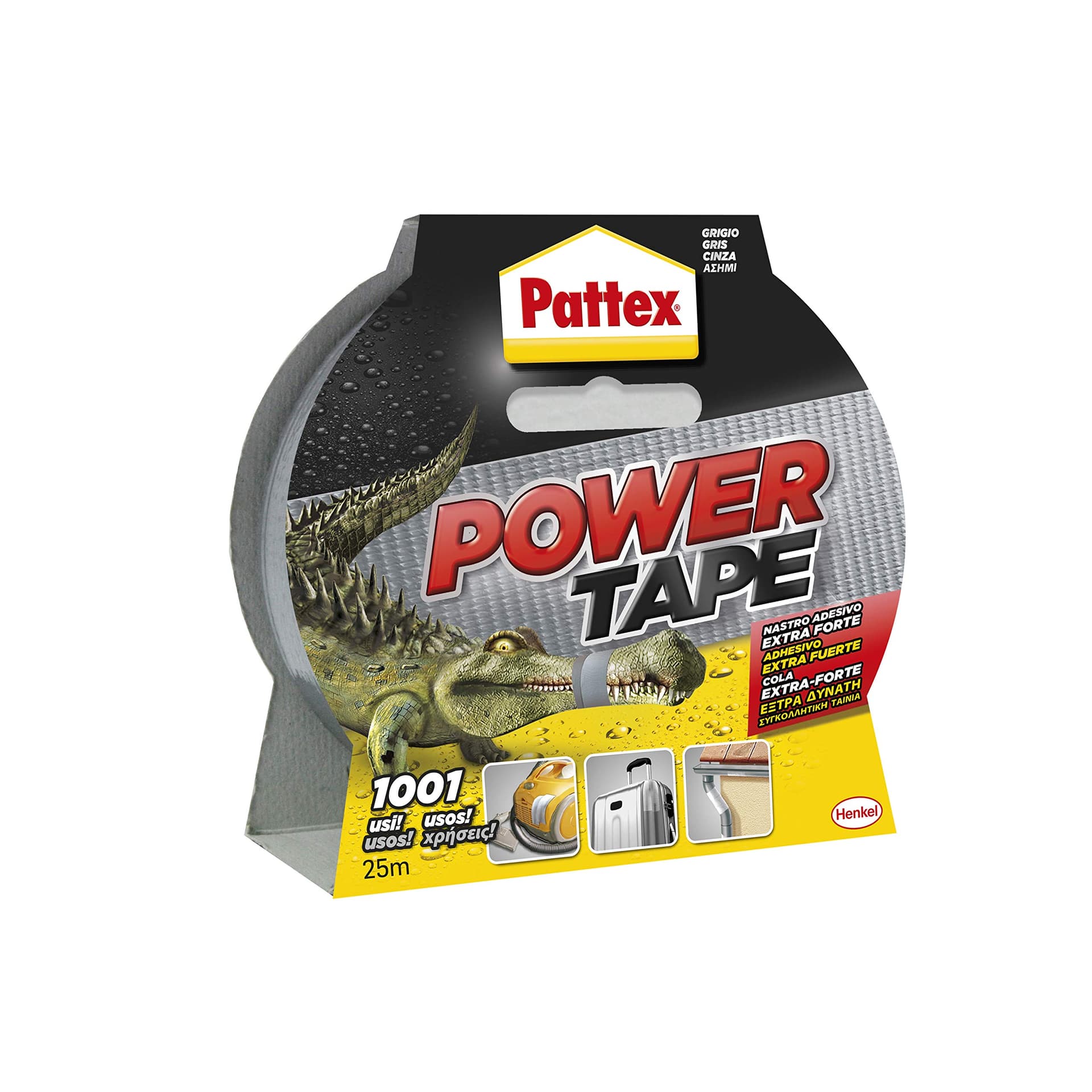Nastro Alta Resistenza Power Tape Pattex Grigio Mm 50 ml 25