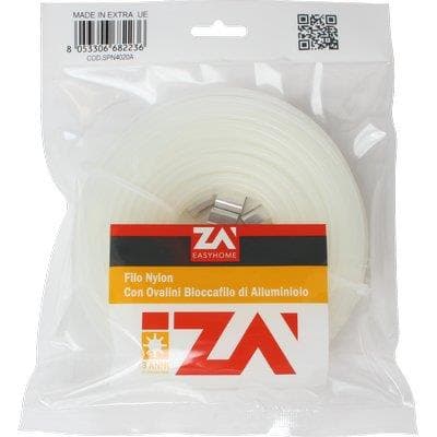 Filo Nyofil con Morsetti Self Nylon Bianco 30 m con 6 Morsetti 4 mm - 2
