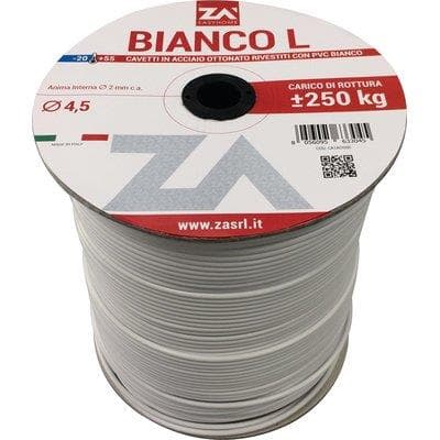 Cavetto Acciaio Ottonato Biancone Mm 4,5 500 m - 2