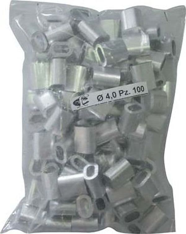 Morsetto per Filo Nyofil Alluminio 4 mm 100 Pezzi - 2