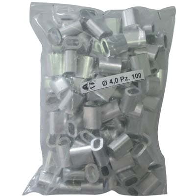 Morsetto per Filo Nyofil Alluminio 4 mm 100 Pezzi - 2