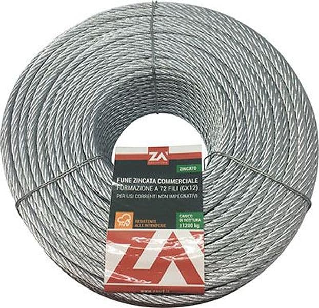 Fune Antigiro Zincata D.mm 5 L.25 m - 2