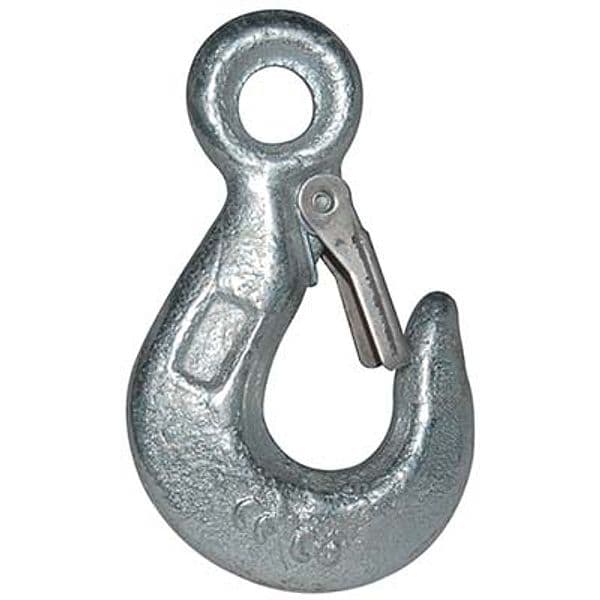 Gancio Sollevamento Fisso Zincato con Sicura Certificato Ce 500 kg 5 Pezzi - 2