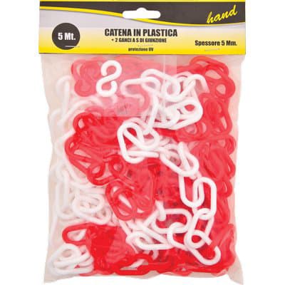 Catena Segnaletica Hand Plt Bianco Rosso 5 m Ø 5 mm 2 Pezzi - 2