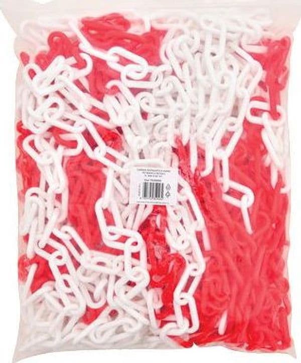 Catena Segnaletica Hand Plt Bianco Rosso D.mm 8 25 m