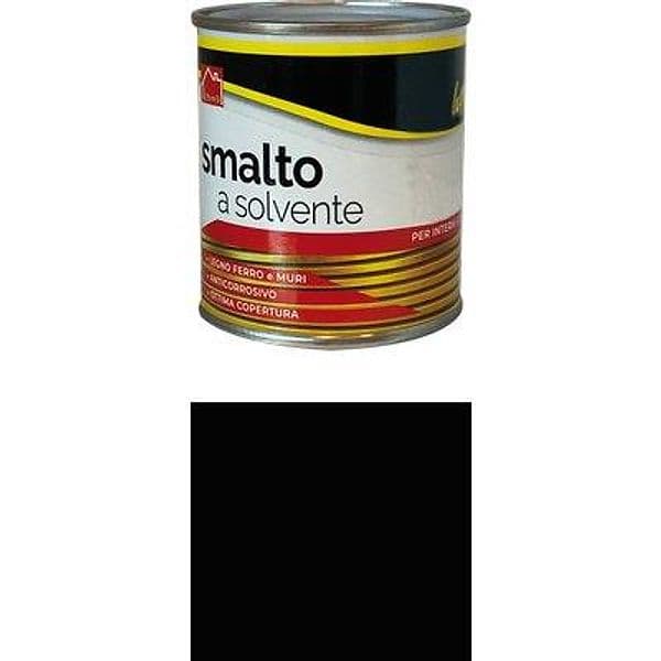 Smalto a Solvente Hand Nero Lucido Ral 9011 2,5 L 2 Pezzi - 2