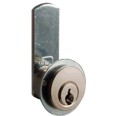 Serratura a Cilindro Leva Dritta 21 Meroni Ottone Cromato 16 mm 5 Pezzi - 2