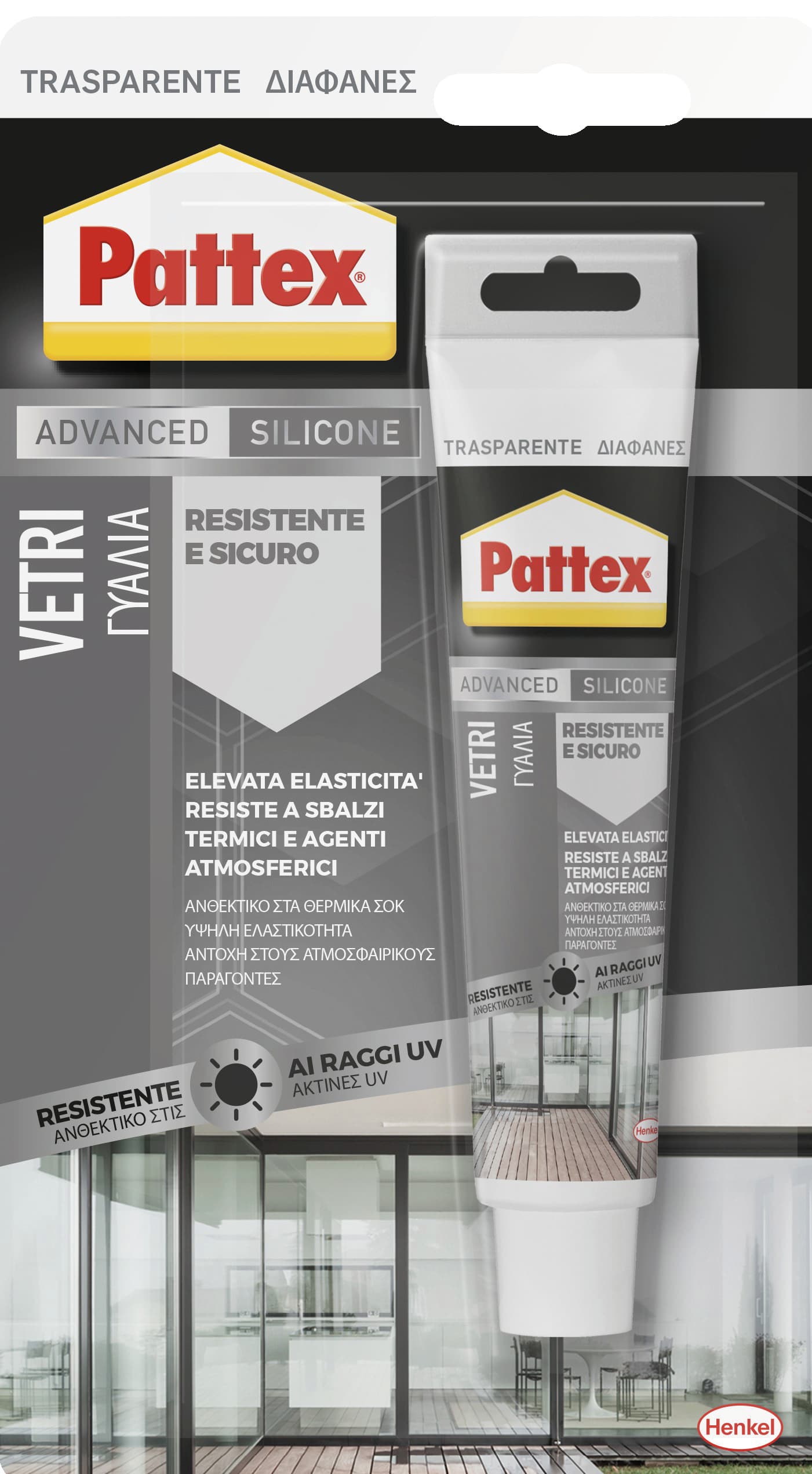 Silicone Acetico Pattex Specchi&vetri Blister Ml. 50 Henkel - 2