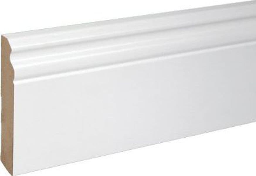 Battiscopa Barocco Pircher MDF Bianco 18 x 100 mm H 2250 mm 6 Pezzi - 2