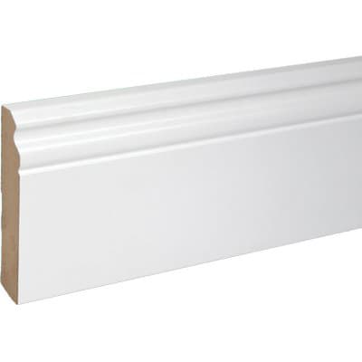 Battiscopa Barocco Pircher MDF Bianco 18 x 100 mm H 2250 mm 6 Pezzi - 2