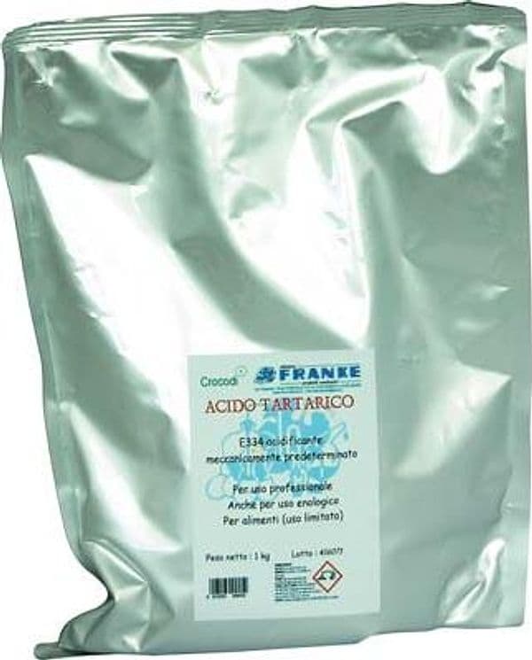 Acido Tartarico Enologico E334 Franke 100 g 10 Pezzi - 2