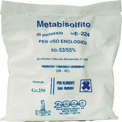 Metabisolfito Potassico Enologico E224 250 g 10 Pezzi - 2