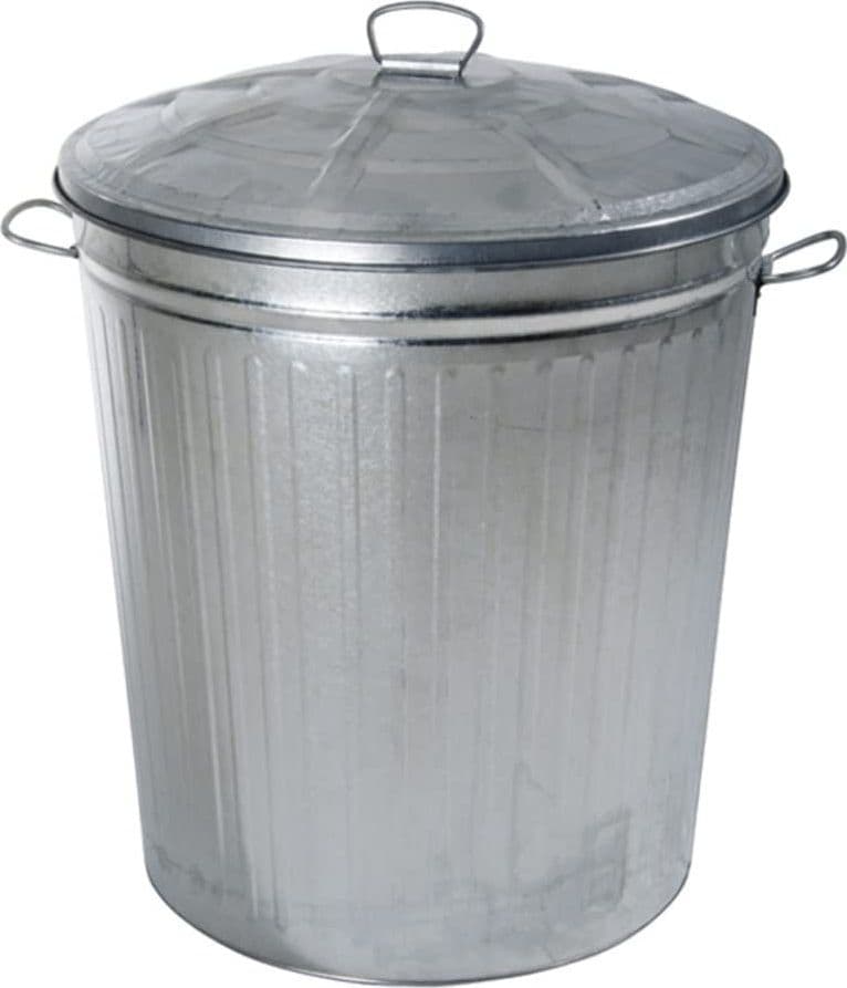 Bidone Immondizia Acciaio Domus Galvanizzato Lt 35 cm 38X31 H.cm 37