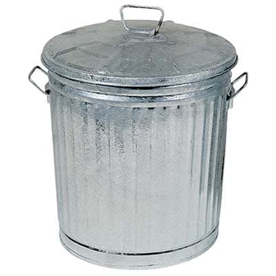 Bidone Immondizia Acciaio Domus Galvanizzato Lt 35 cm 38X31 H.cm 37 - 2