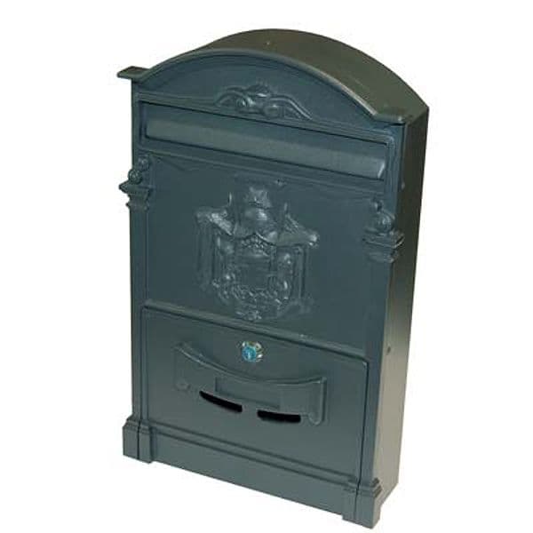 Cassetta Posta Regia Domus Alluminio Pressofuso Grigio Mm 260X90 H.mm 410