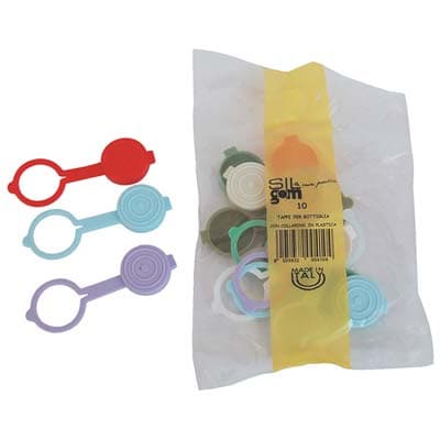 Tappo PVC con Anello per Bottiglia 1 L 10 Pezzi - 2