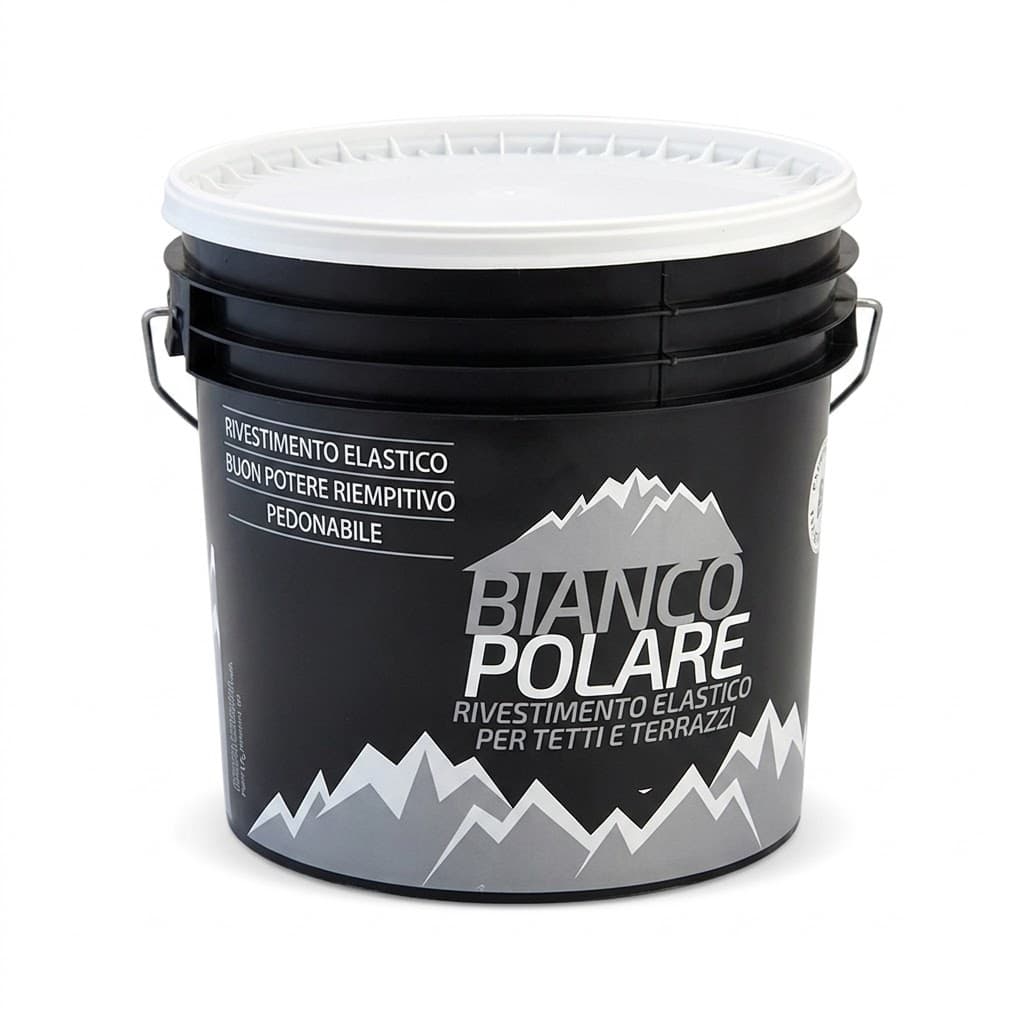 Vernice Acrilica per Tetti Bianco Polare Colore Bianco 5 kg - 2