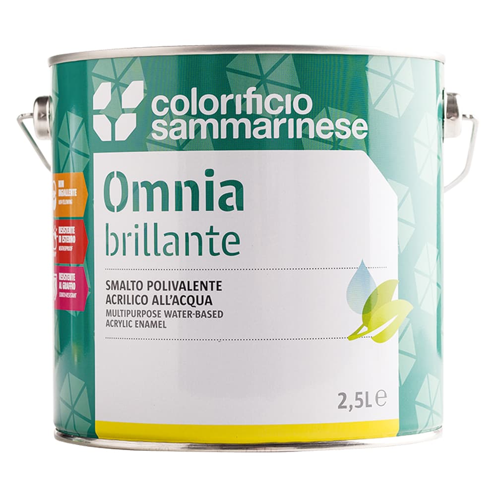 Smalto All Omnia' Colorificio Sammarinese Acqua Giallo 6 Pezzi 0,750 lt - 2