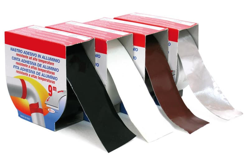 Nastro Adesivo per Tubi Stufa Alte Temperature Mm 40 x 9 M Colore Nero - 2