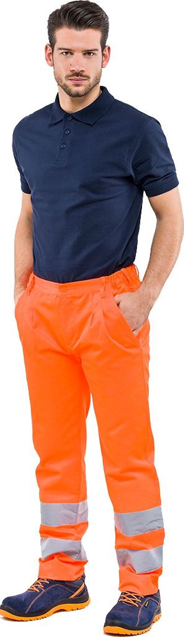 Pantalone Alta Visibilità Colore Arancio Fluo Misura M Codice 46478 - 2