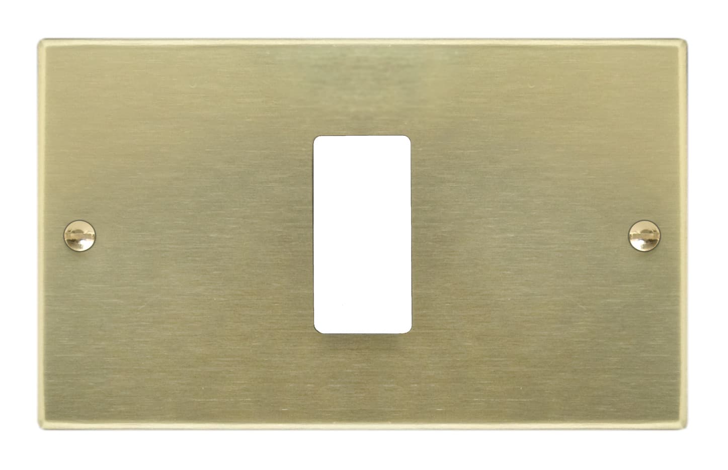 Placca in Alluminio Colore Champagne 1 Posto 50 Pezzi Feb Elettrica - 2