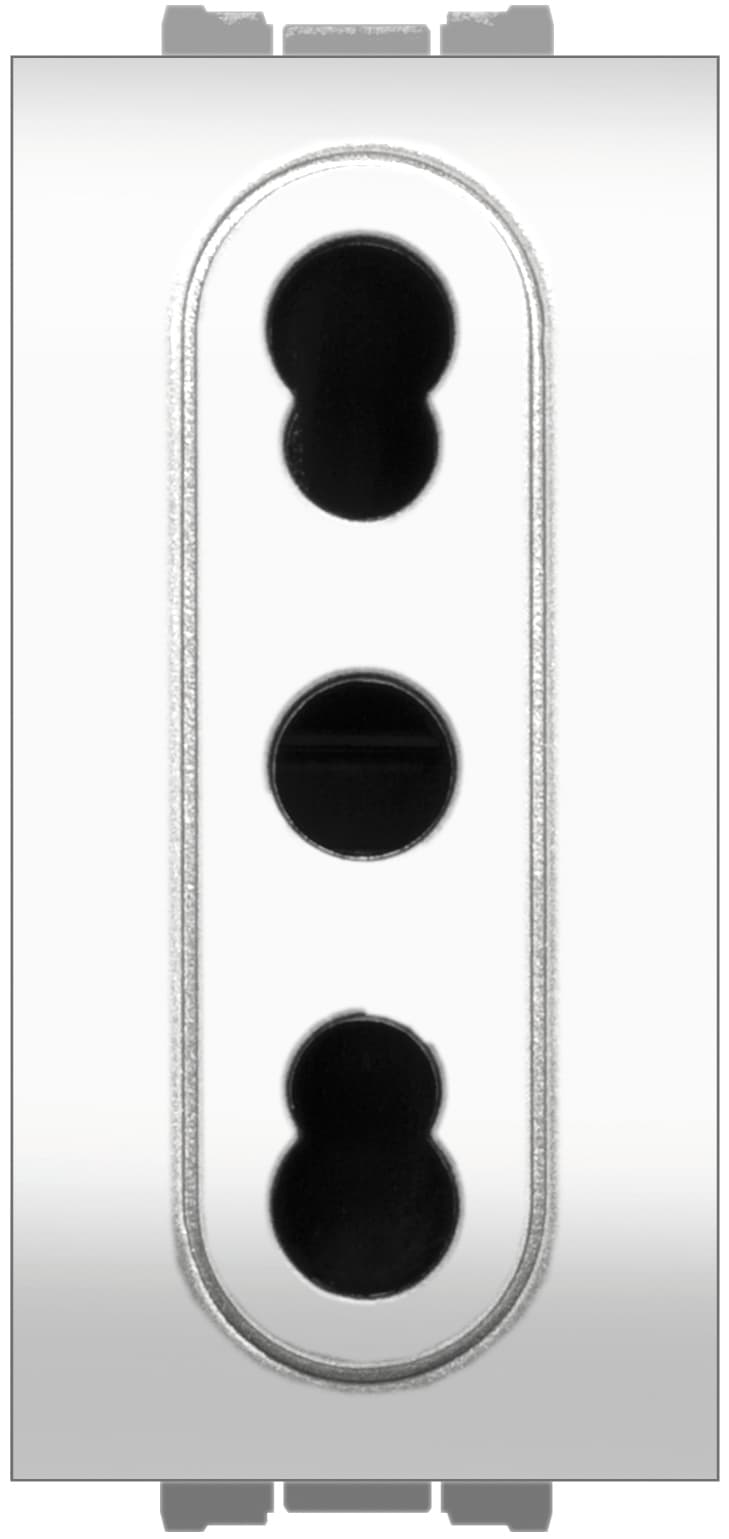 Presa Bivalente di Sicurezza 2P+T 10 16A Colore Bianco 20 Pezzi Feb - 2