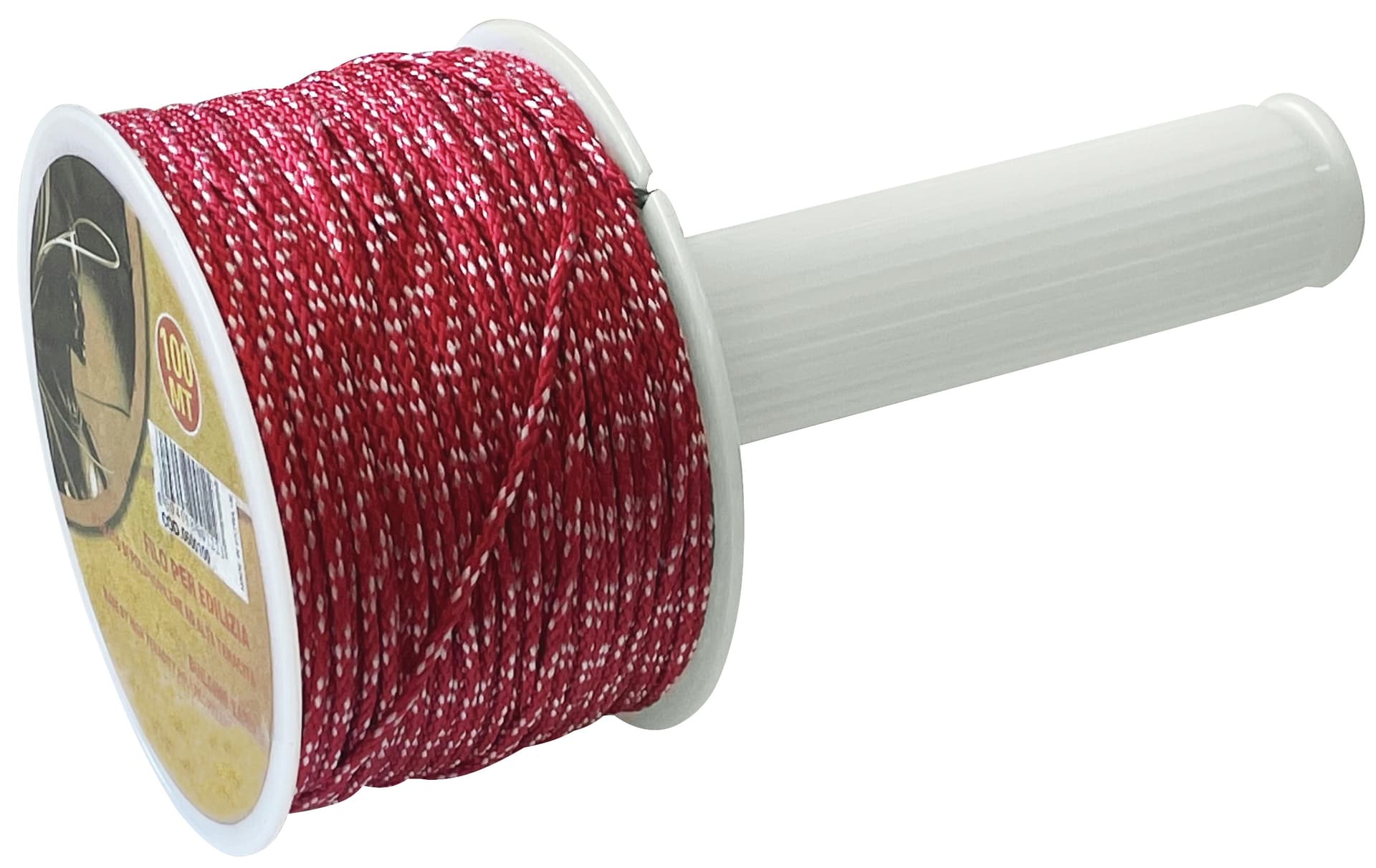 Filo per Edilizia con Manico Girevole M 100 Colore Rosso Bianco 15 Pezzi - 2