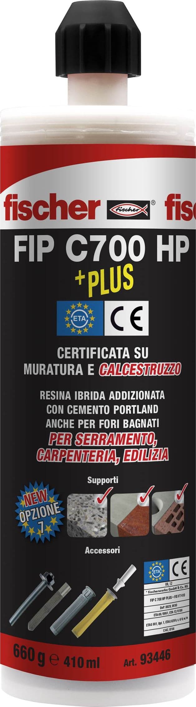 Ancorante Chimico Fip C700 Hp Plus Cartuccia Ml. 410 12 Pezzi Fischer - 2