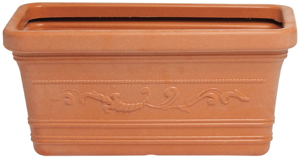 Fioriera Rettangolare Festonata Prestige Colore Terracotta Cm 80 - 2