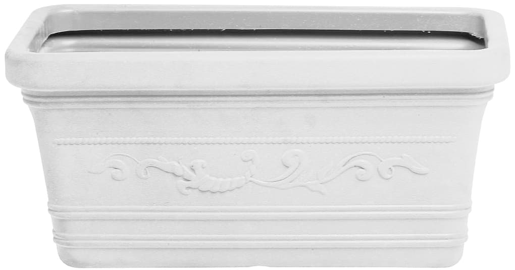 Fioriera Rettangolare Festonata Prestige Colore Bianco Cm 60 - 2