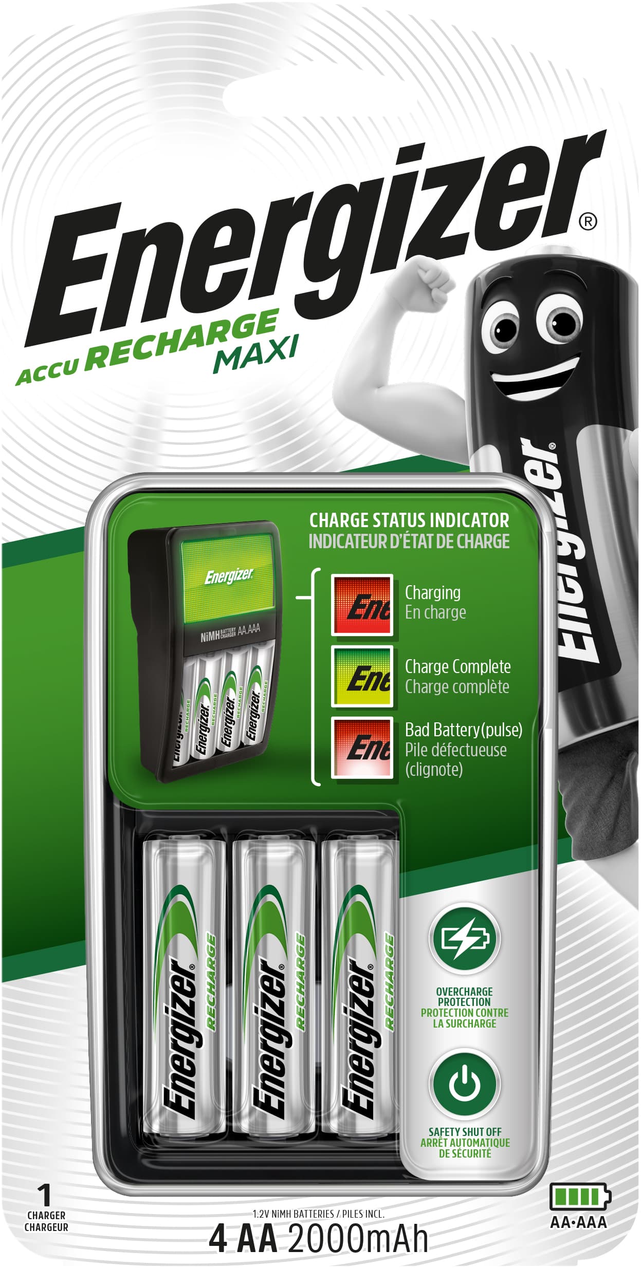 Caricabatterie + 4 Stilo Power Plus Energizer - 2